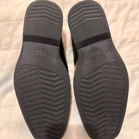 Florsheim boys kids size 7M silver Bit Jr Black Noir Patton dress shoes church - Picture 6 of 11